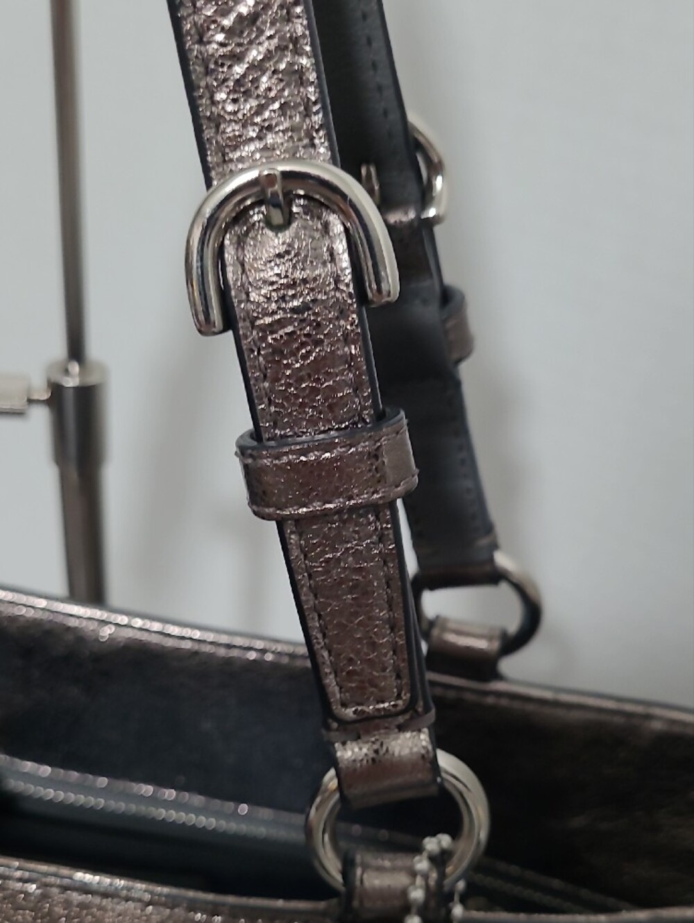 Coach Gallery East West Metallic Bronze Leather Tote - Coach Bronze - Picture 4 of 14